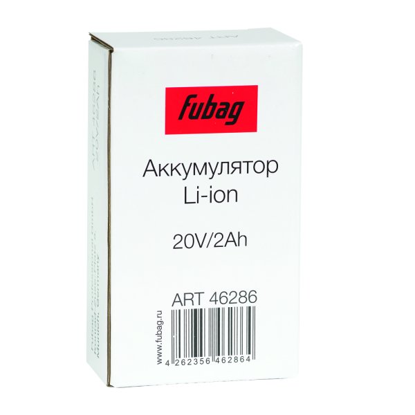 Аккумуляторная батарея FLI5S1P1202 Li-ion к бензиновым газонокосилкам FUBAG с электростартером и минирайдеру (20V/2Ah) в Москве фото