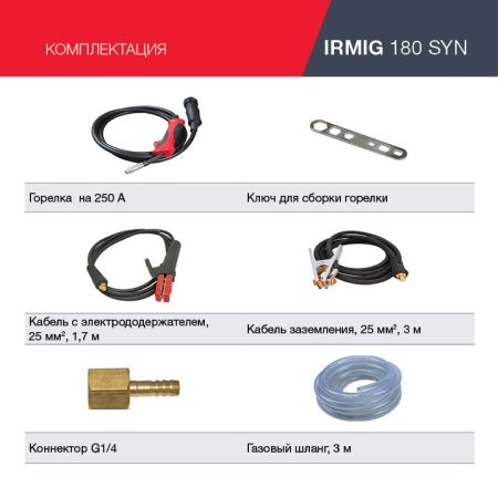 FUBAG Сварочный полуавтомат IRMIG 180 SYN с горелкой 250 А 3 м в комплекте в Москве фото